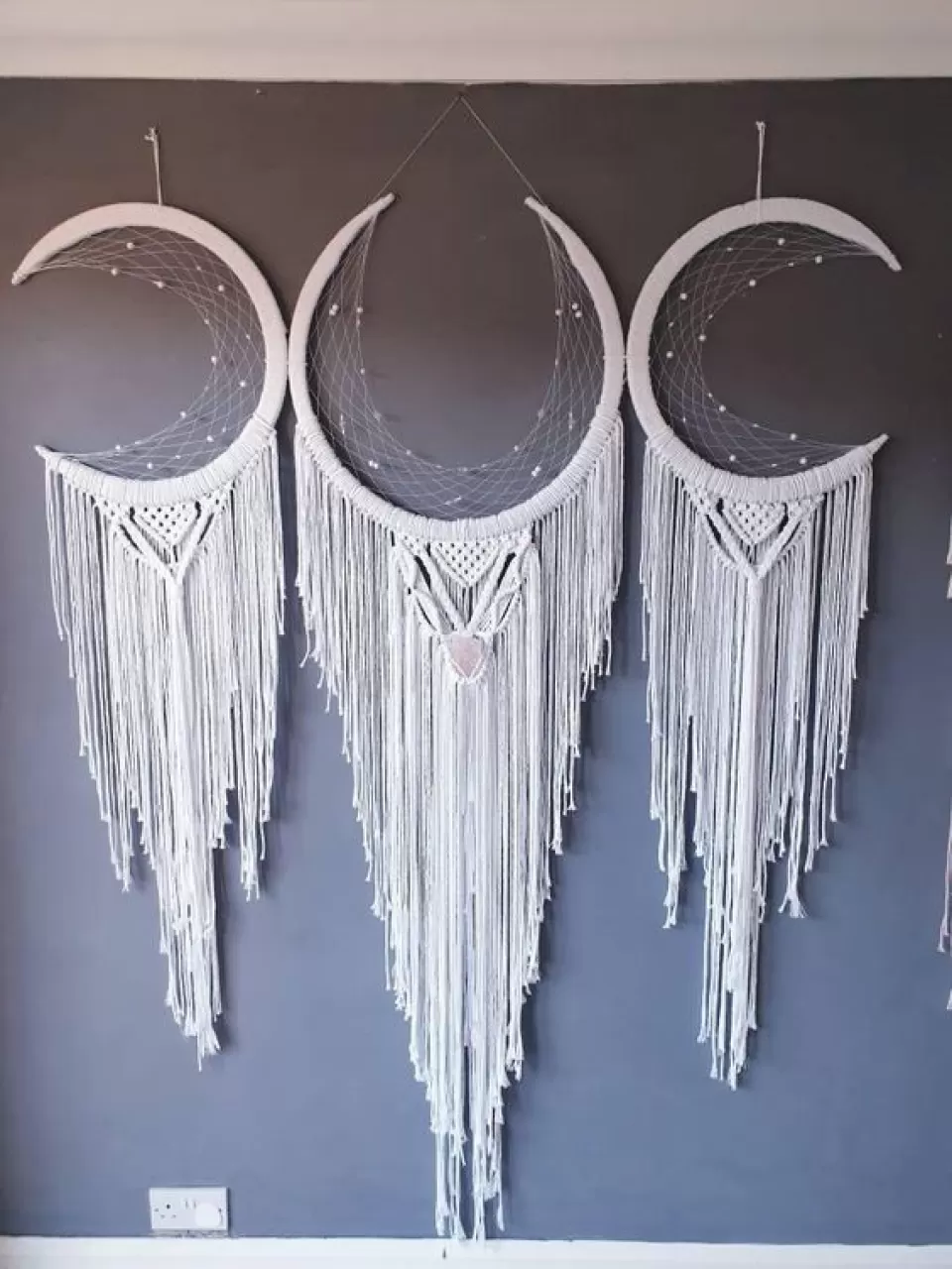 Üçlü Ay Makrame Seti