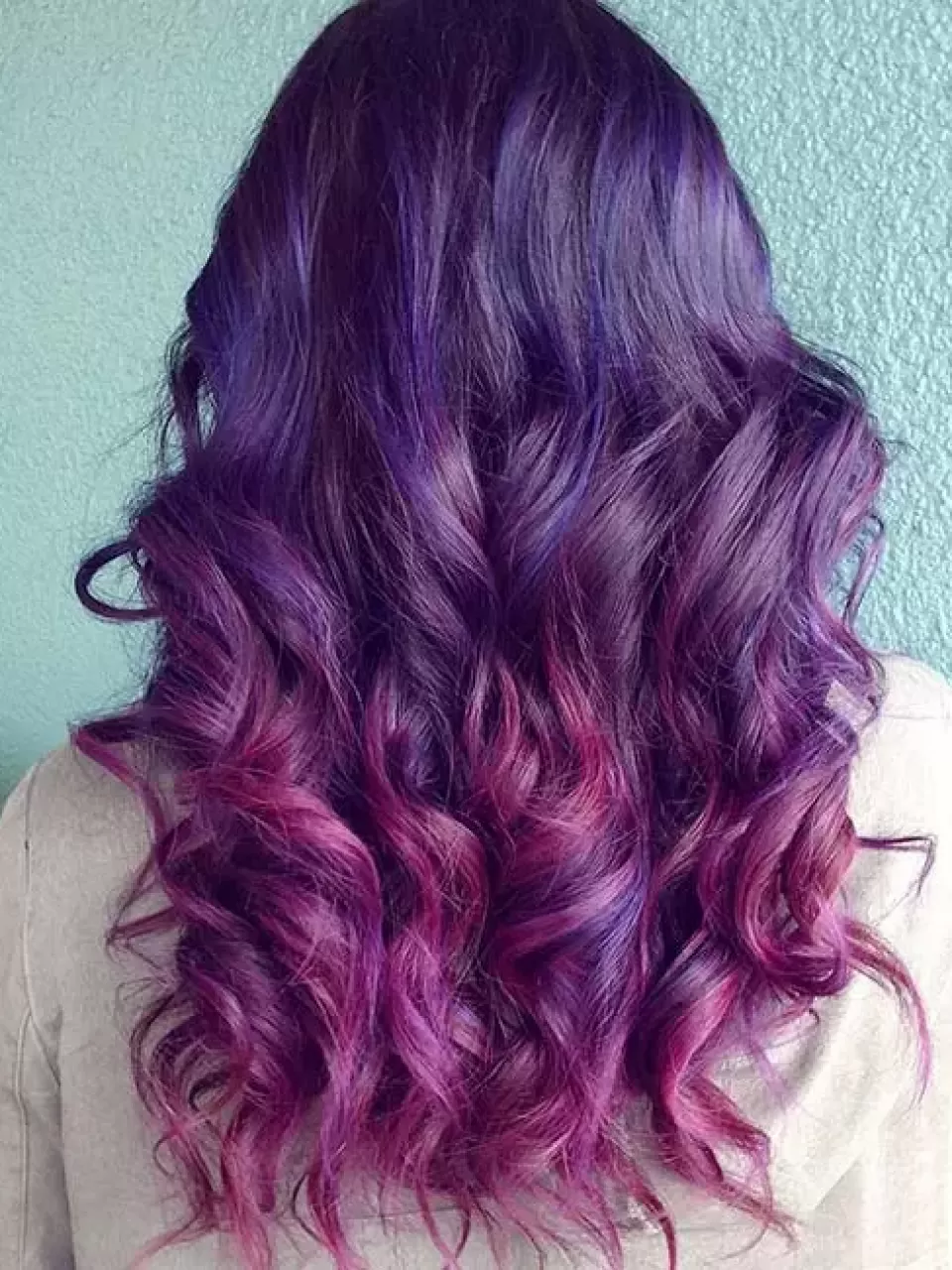 Koyu Mor ve Pembe Karışık Boyama