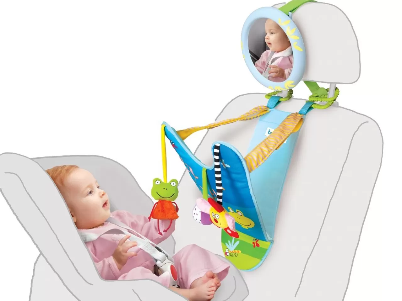 Araba Ön Koltuğa Takılan Bebek Aynası ve Oyuncak Seti