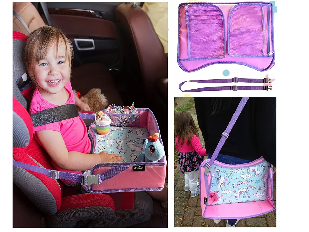 Araba Portatif Pembe Çocuk Etkinlik Masası