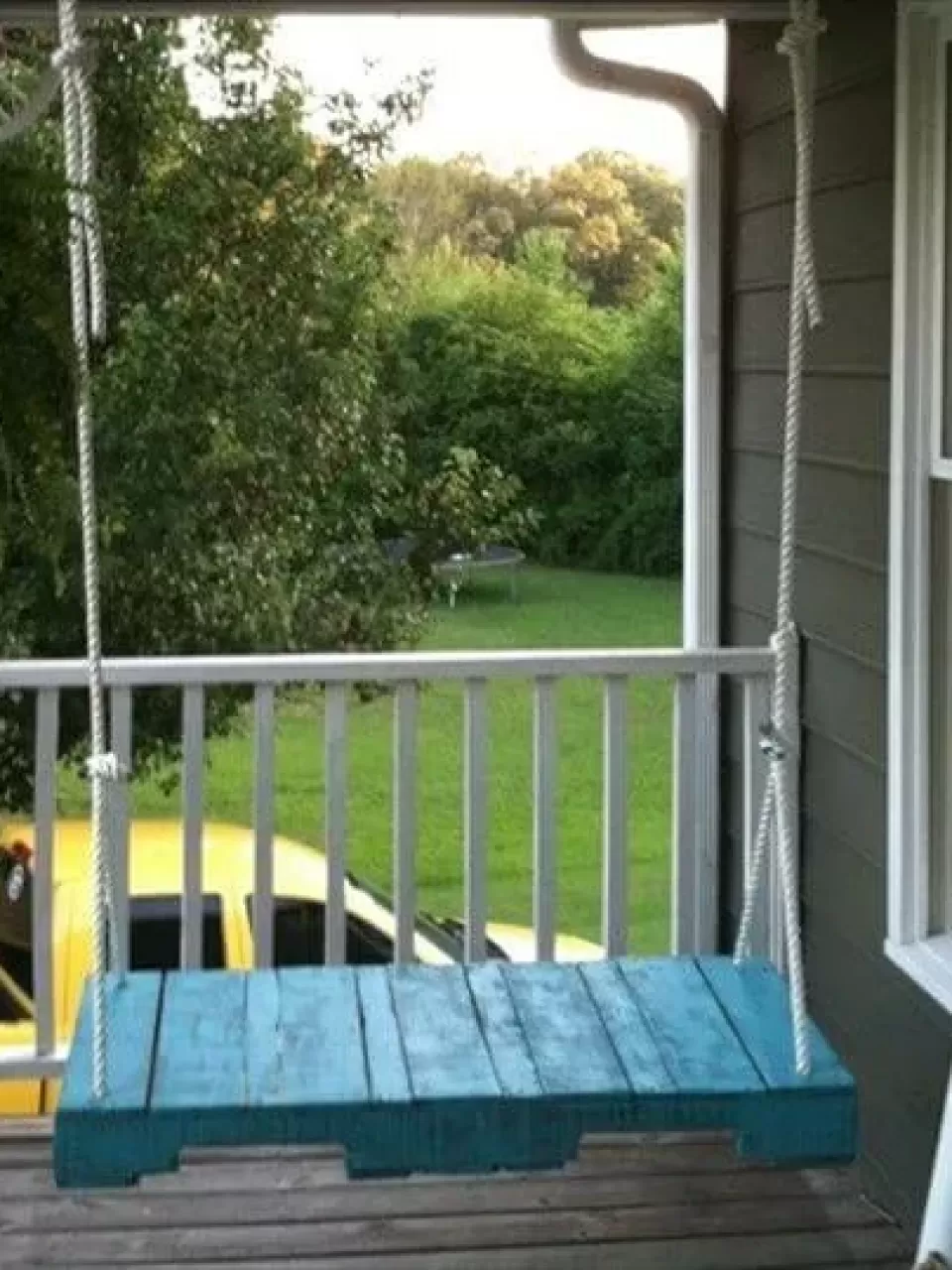 Paletten Arkasız Mavi Salıncak