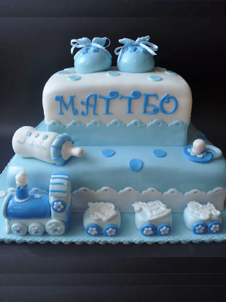 Biberon ve Emzik Erkek Baby Shower Pasta