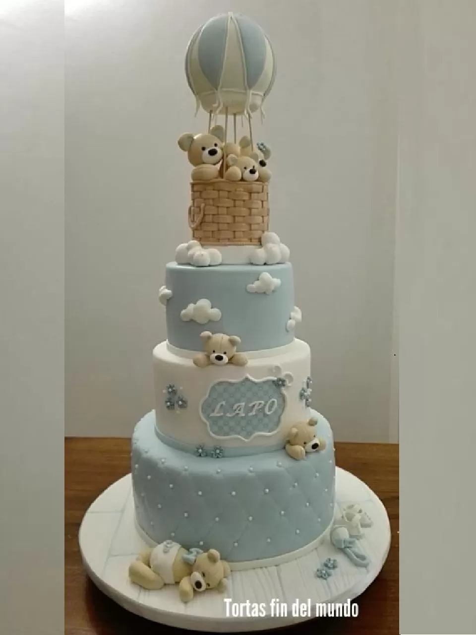 Uçan Balon Erkek Baby Shower Pasta