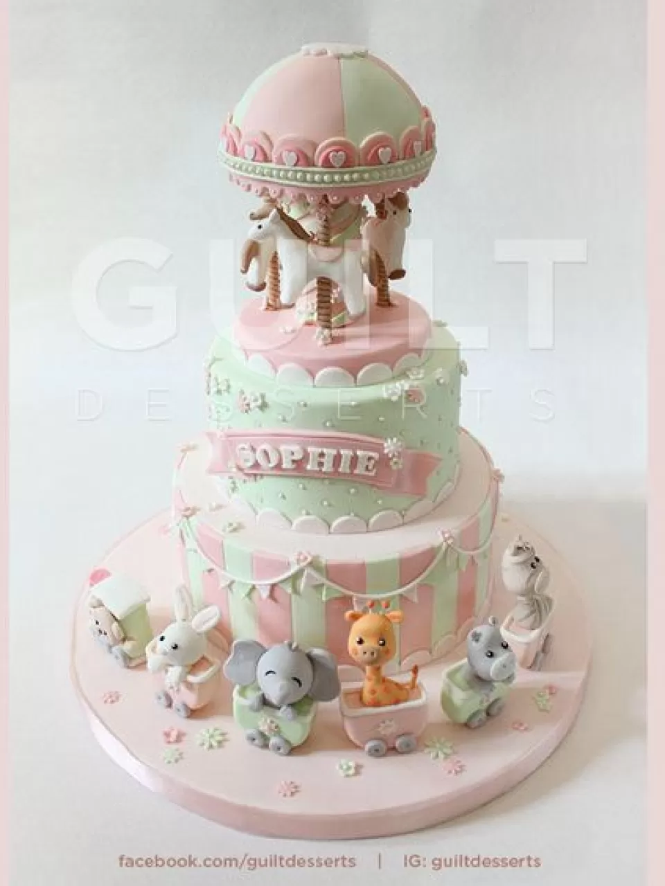 Atlıkarınca Kız Baby Shower Pasta