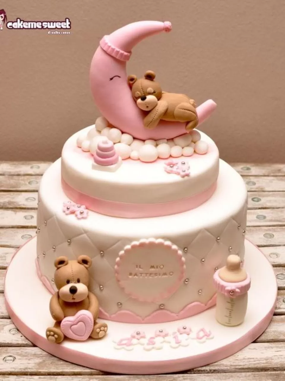 Aydede Ayıcık Kız Baby Shower Pasta