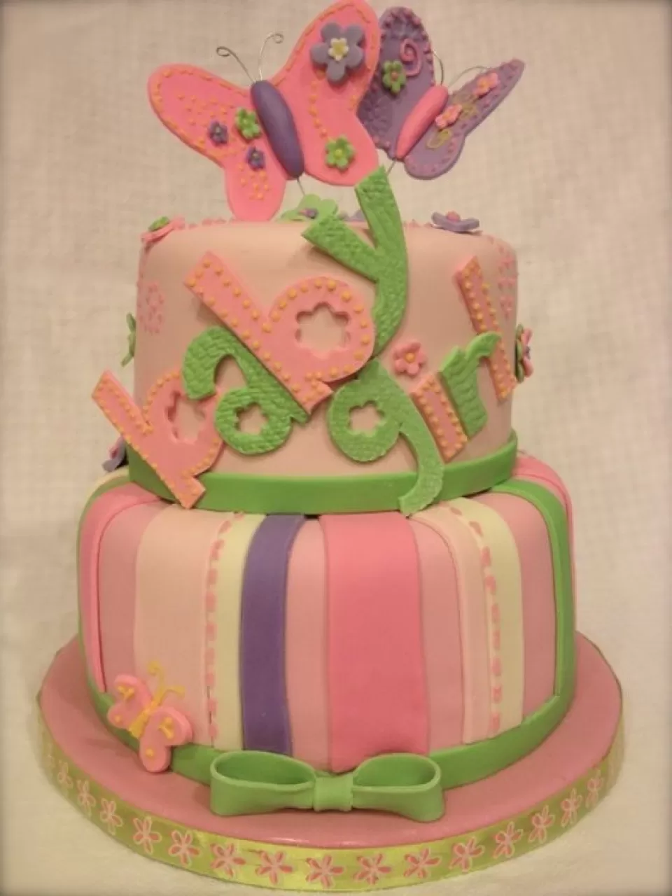 Kelebek Kız Baby Shower Pasta