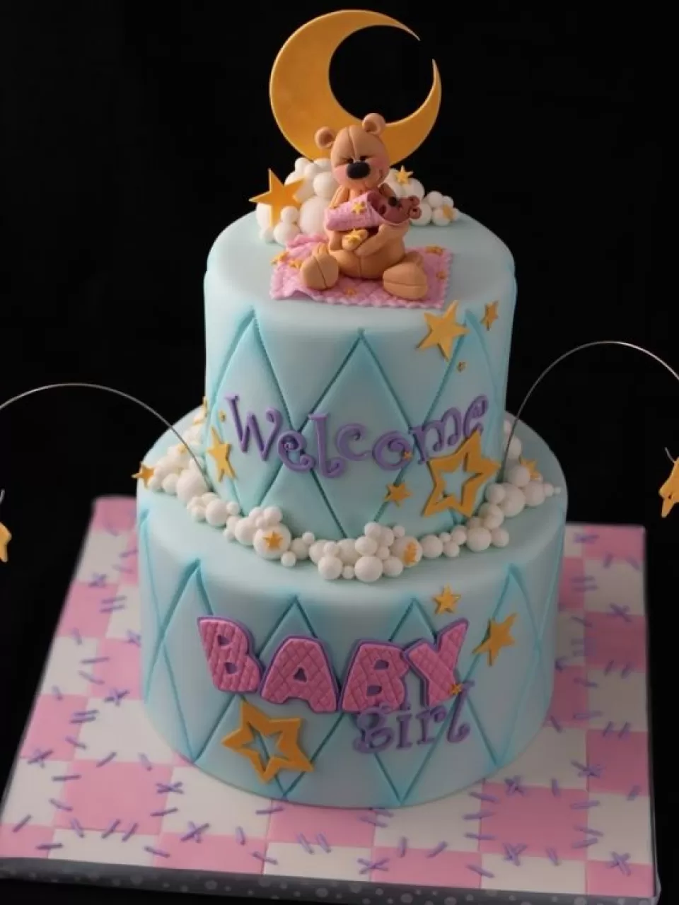 Mavi Kız Baby Shower Pasta