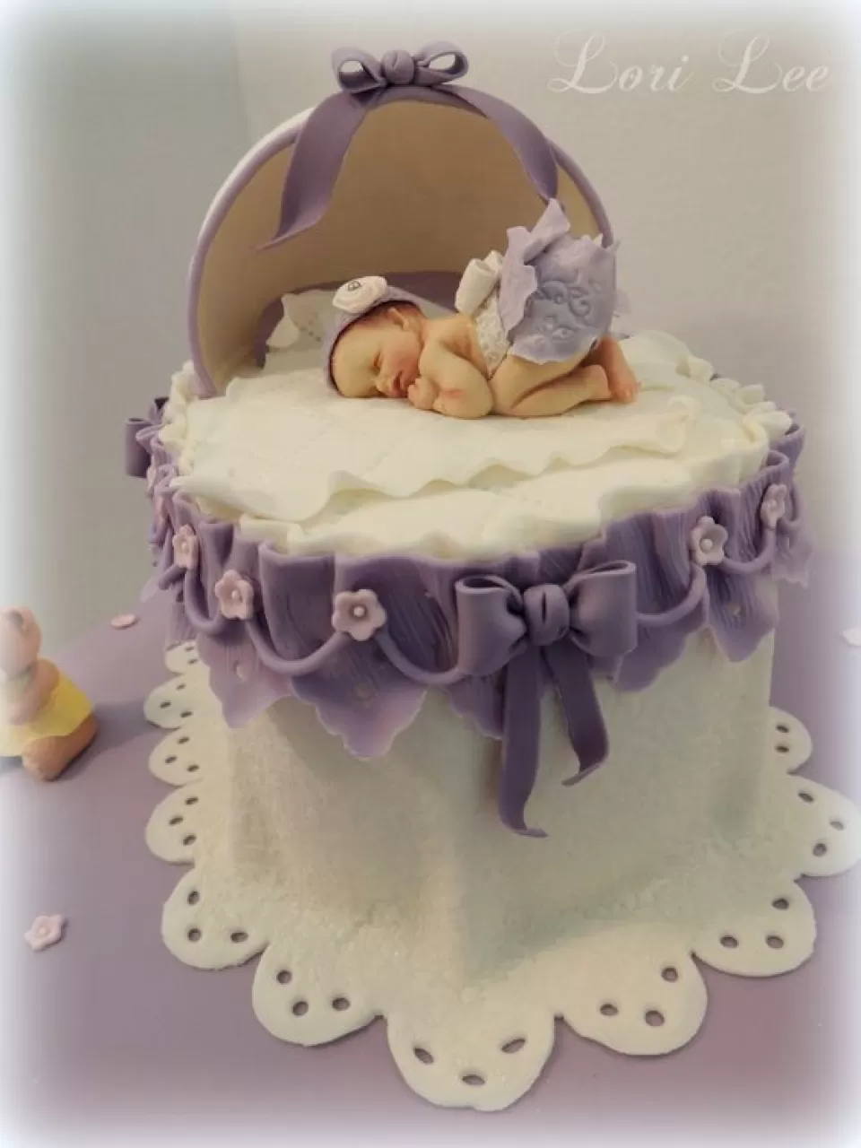 Uyuyan Bebek Kız Baby Shower Pasta