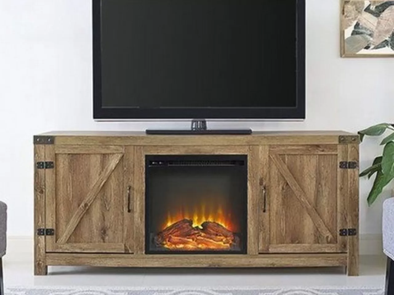 Şömineli TV Ünitesi