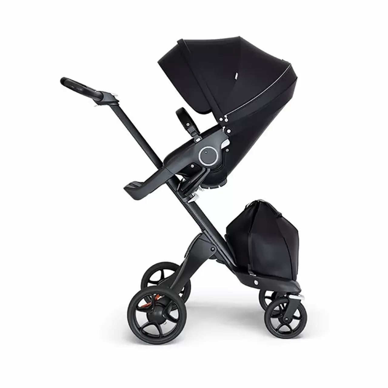 Stokke V6 Bebek Arabası Siyah Deri Tutma Kolu