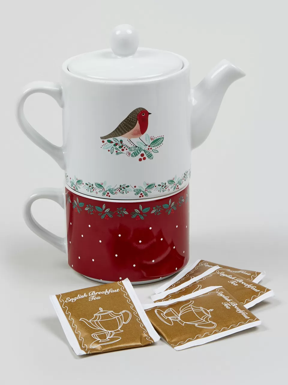 Yılbaşı Temalı Bardak Kupa ve Yanında Bitki Çayları