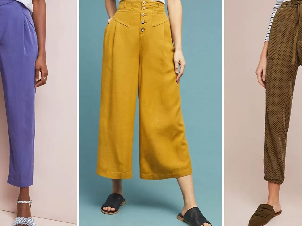 Yüksek Belli Kumaş Pantolonlar