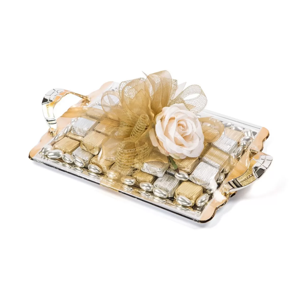 Gümüş Tepside Nişan Çikolatası