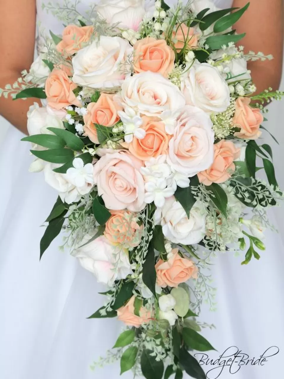 Büyük, Somon Beyaz Gelin Buketi