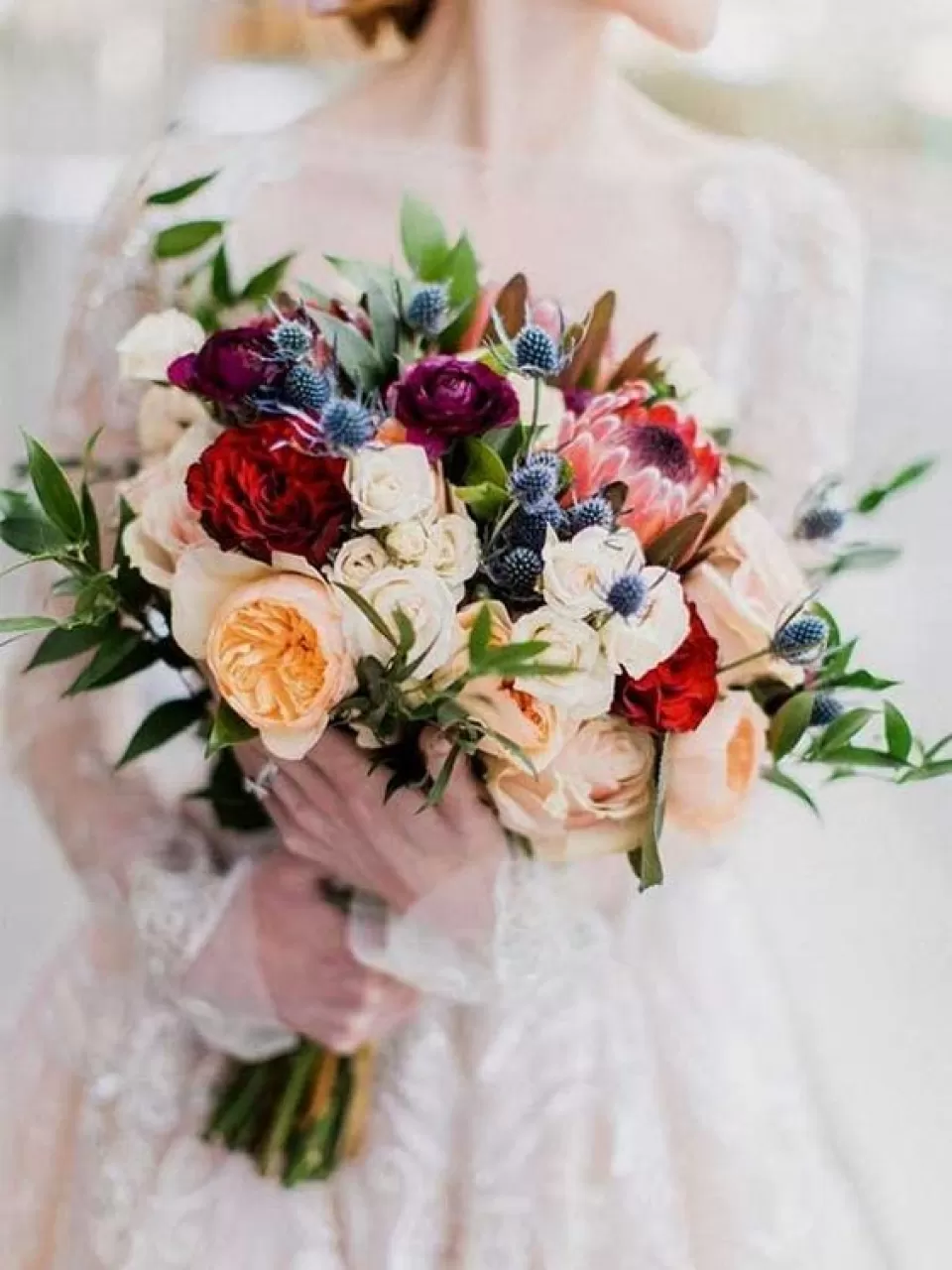Karışık Çiçekli Gelin Buketi