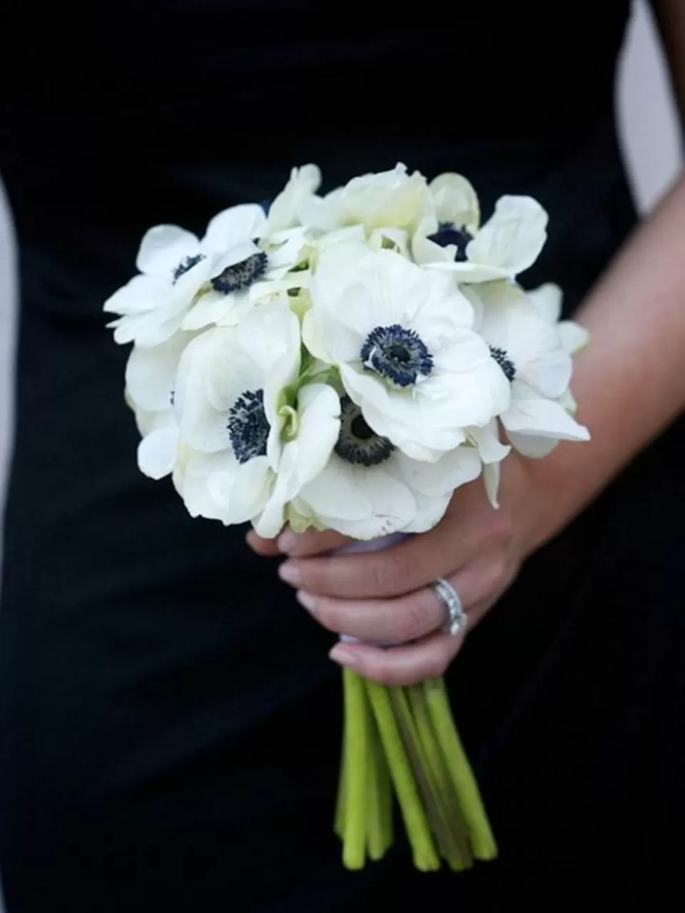 Beyaz Gelincikli Gelin Buketi