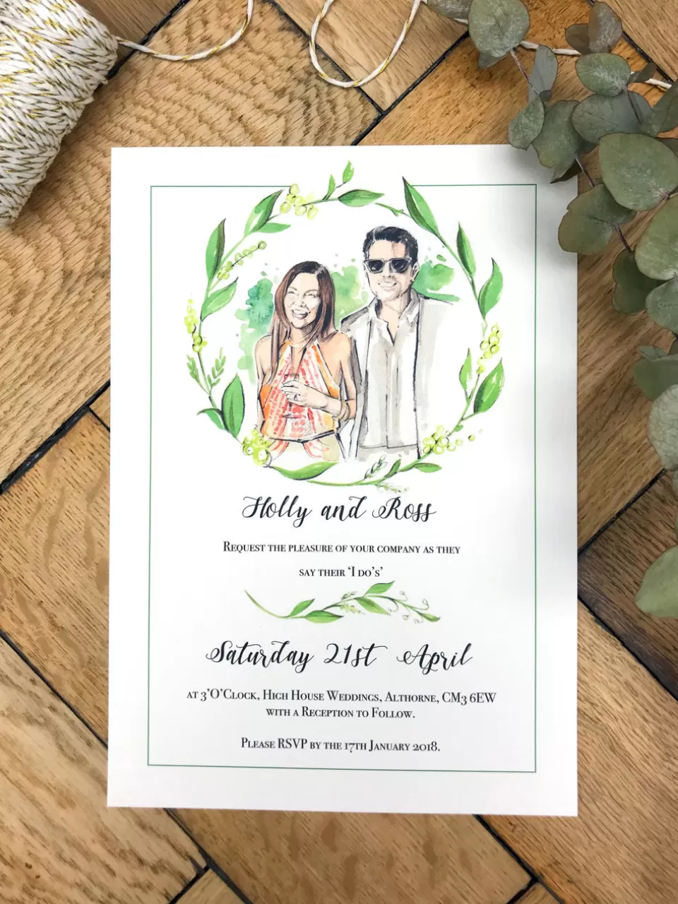 Portre Resimli Davetiye