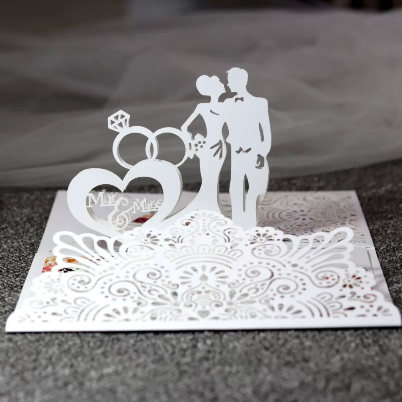 3 Boyutlu, Pop-up Gelin Damat Davetiye