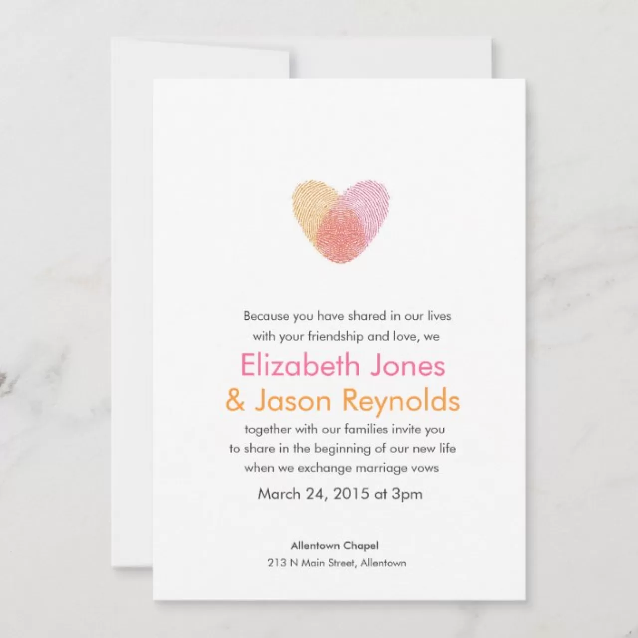 Renkli Parmak İzli Davetiye