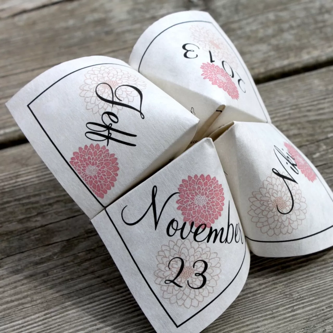 Origami Tuzluk Davetiye