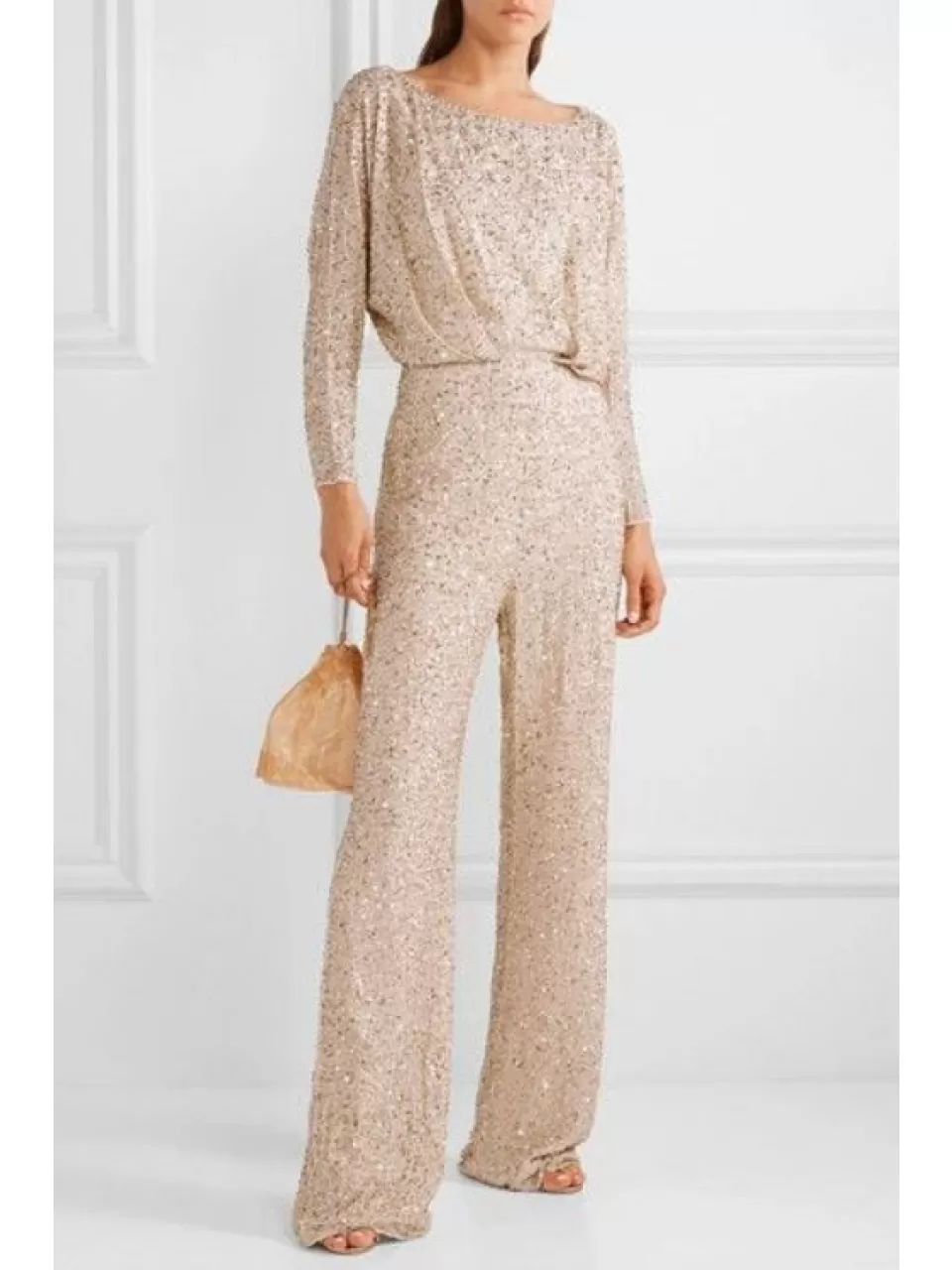 Bej, Payetli Abiye Tulum