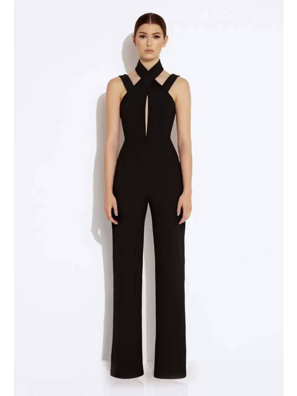 Siyah, Çapraz Boyunlu Abiye Tulum