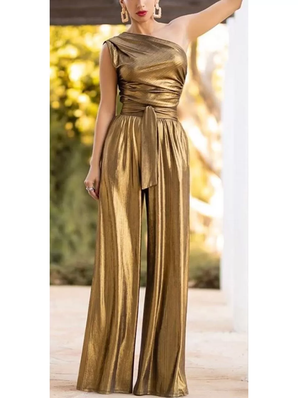 Yağ Yeşili Abiye Tulum