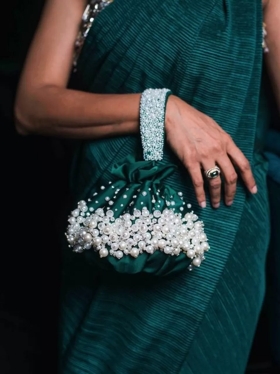 Zümrüt Yeşil Abiye Çanta