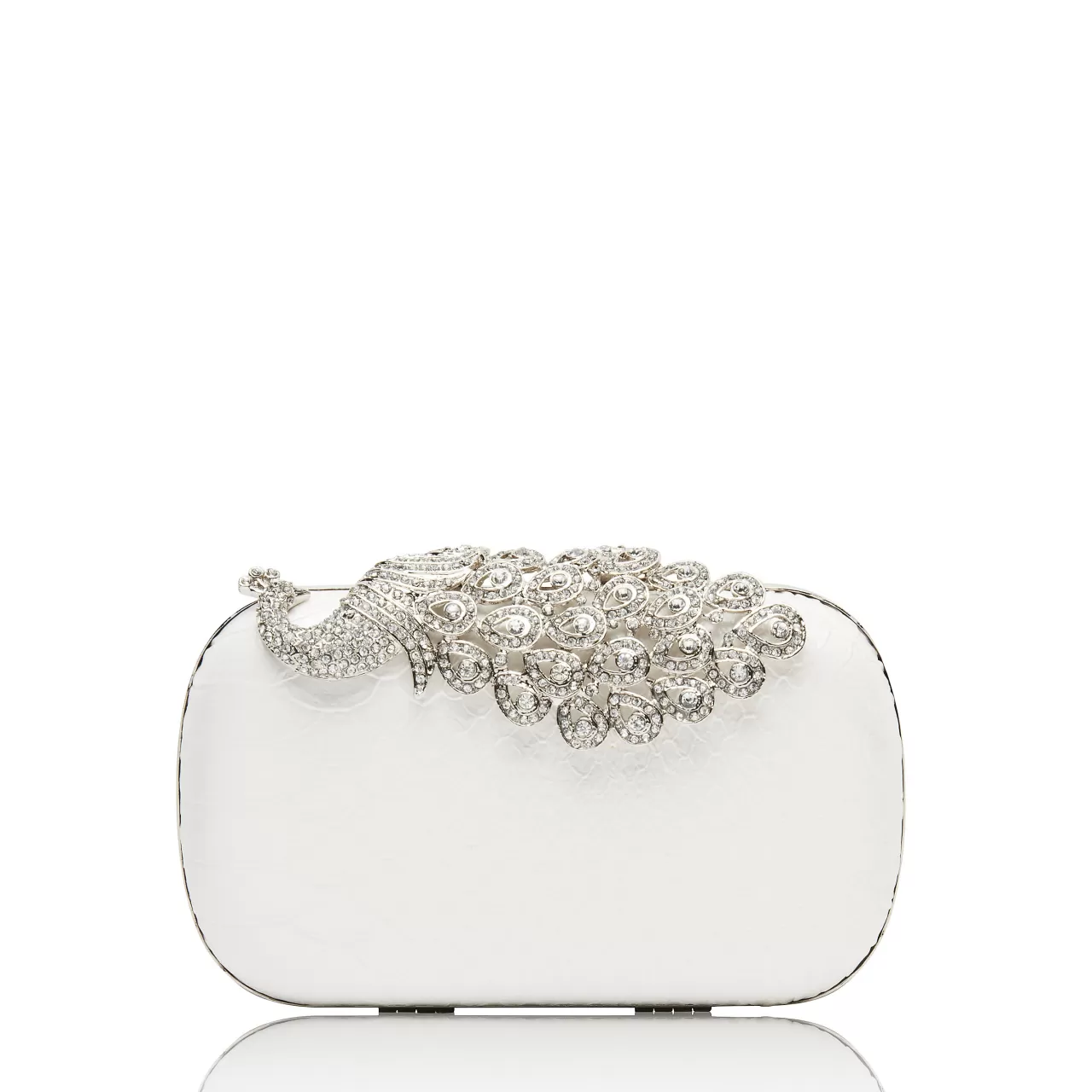 Beyaz, Tavuzkuşlu Abiye Çanta