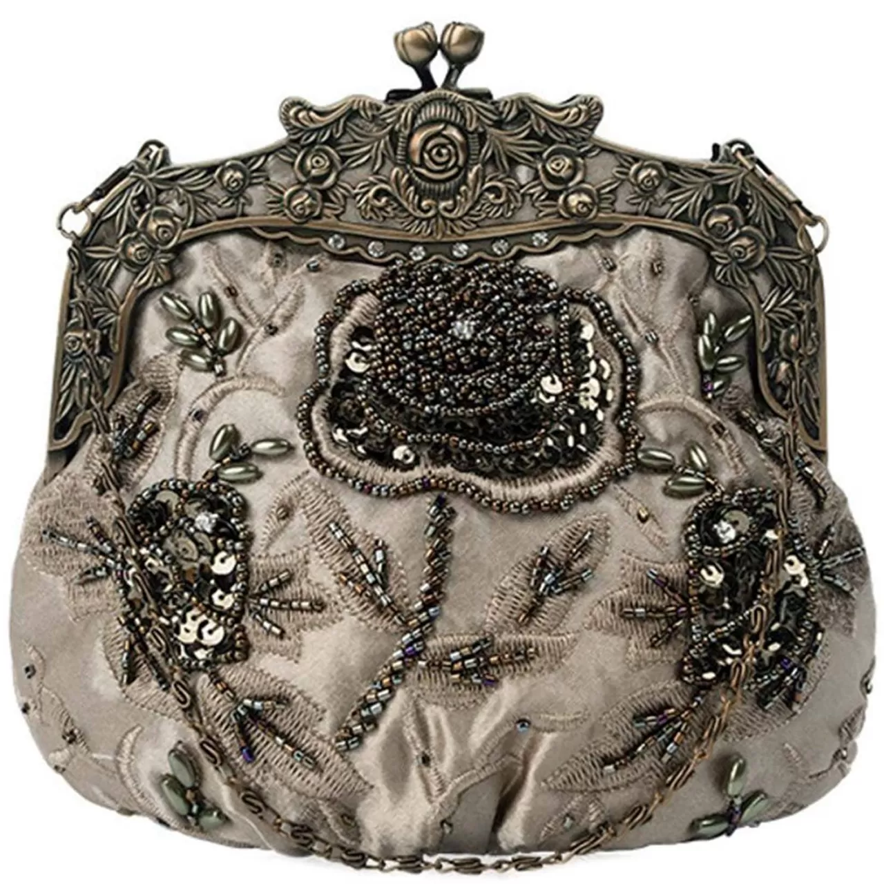 Gri, Güllü Abiye Çanta