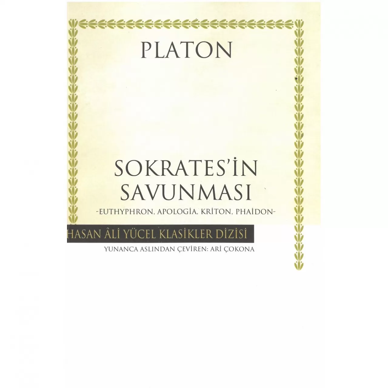 Sokrates’in Savunması, Platon