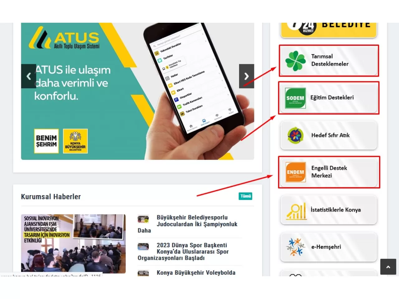 Konya Büyükşehir Belediyesi Eğitim Desteği Başvurusu