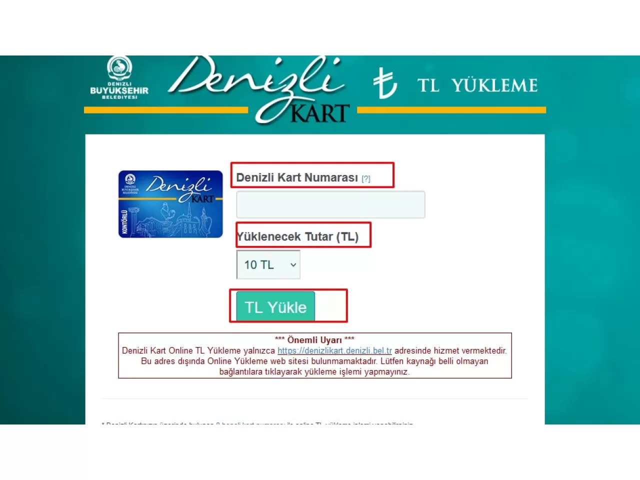 Denizli Kart Bakiye Yükleme Nasıl Yapılır?